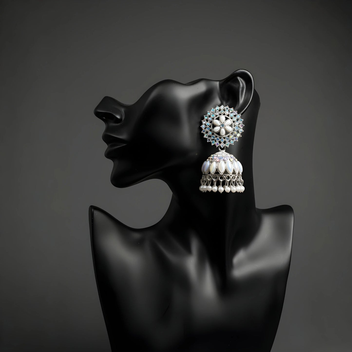 Royal White Pearl Jhumka.