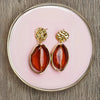 Red Resin Trendy earrings