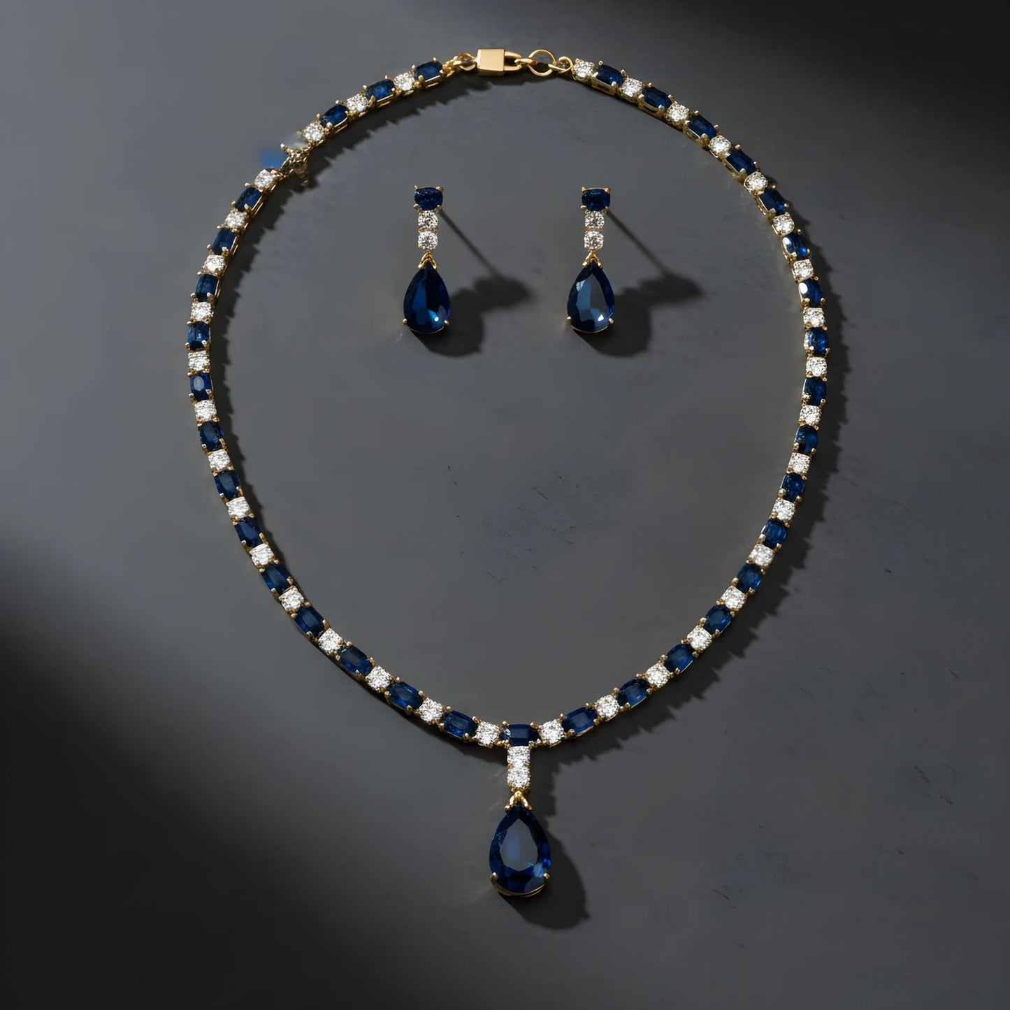 Grace AD Set Gold Plated Blue