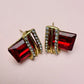 Red Resin Trendy earrings