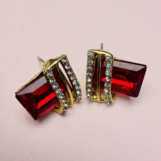 Red Resin Trendy earrings